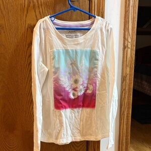 Epic Threads Long Sleeve Shirt - White with Floral Design